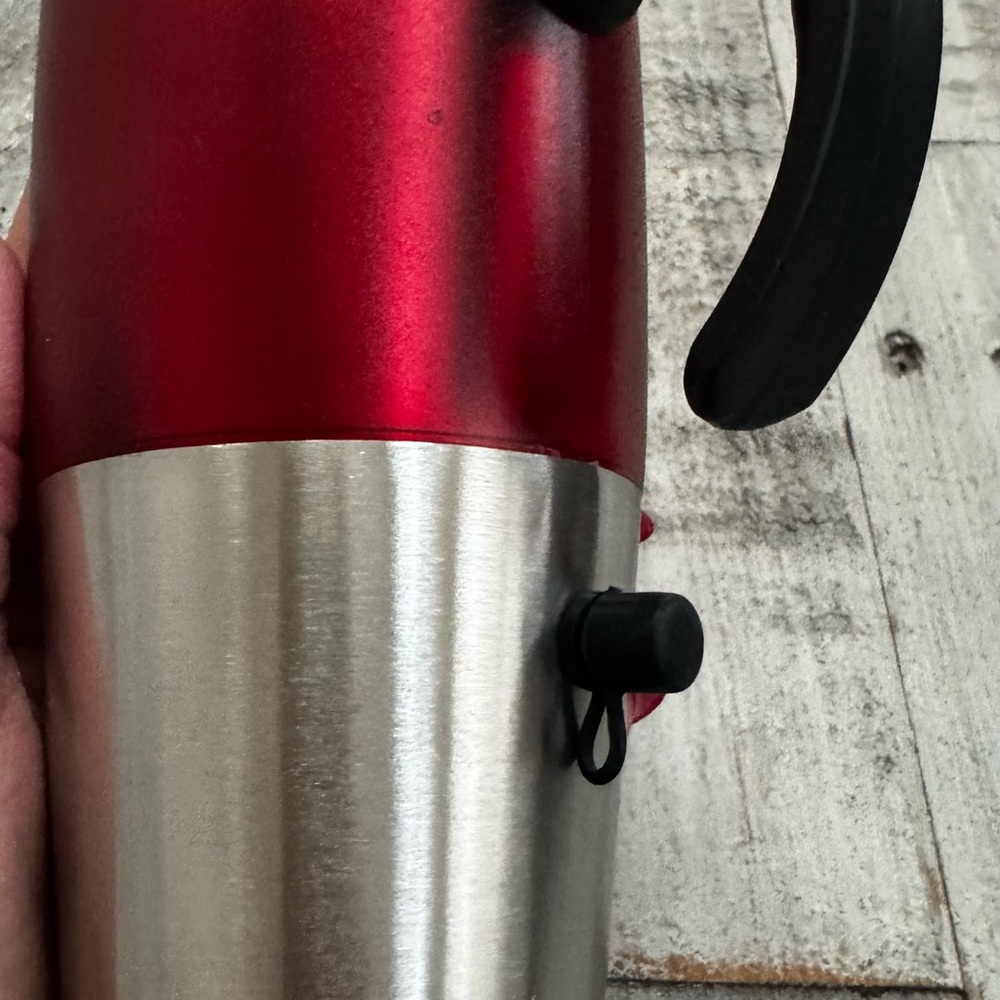 Auto USB Stainless Steel Heated Travel Mug Flask with Car & USB Charge-Red/16oz - Picture 7 of 9